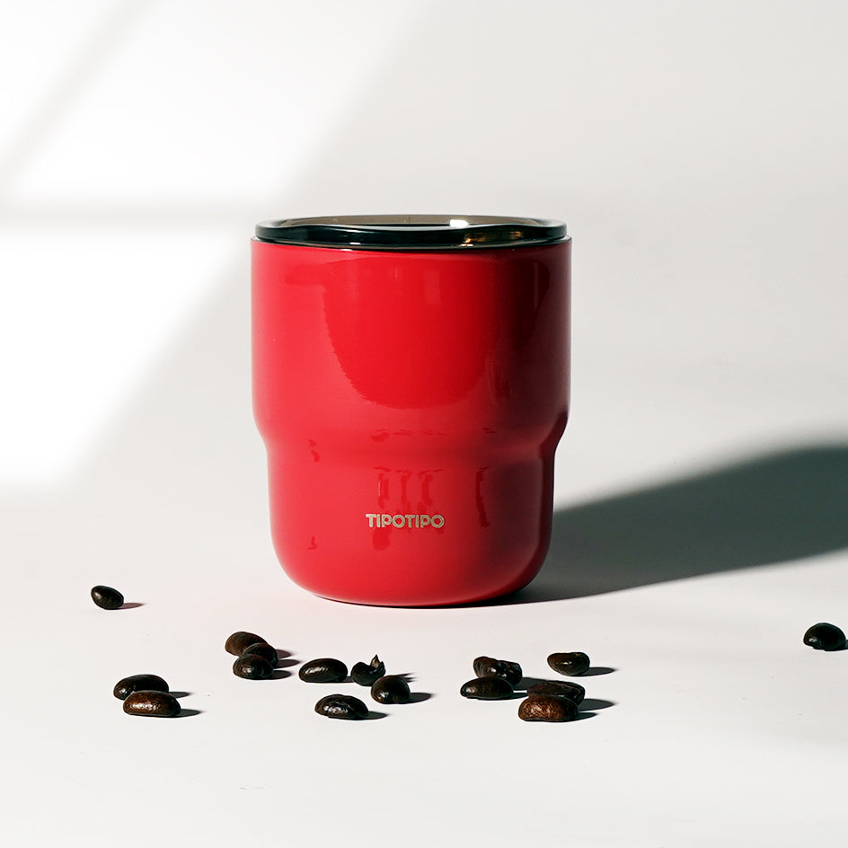 Glossy Fashionable Colors 304 Stainless Steel Double-Wall Vacuum Insulated Coffee Tumbler with Lid - 255ml, Portable Travel Mug for Hot & Cold Beverages