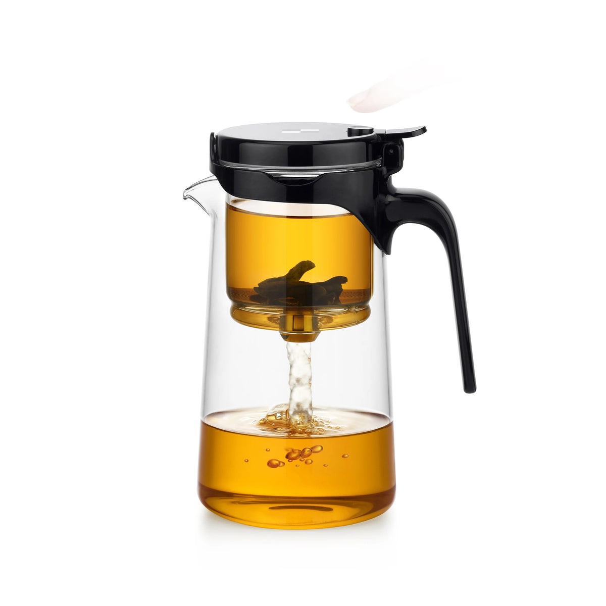 Samadoyo - Integrated Teapot with One-Touch Strainer, Heat-Resistant Glass (500ml/700ml)