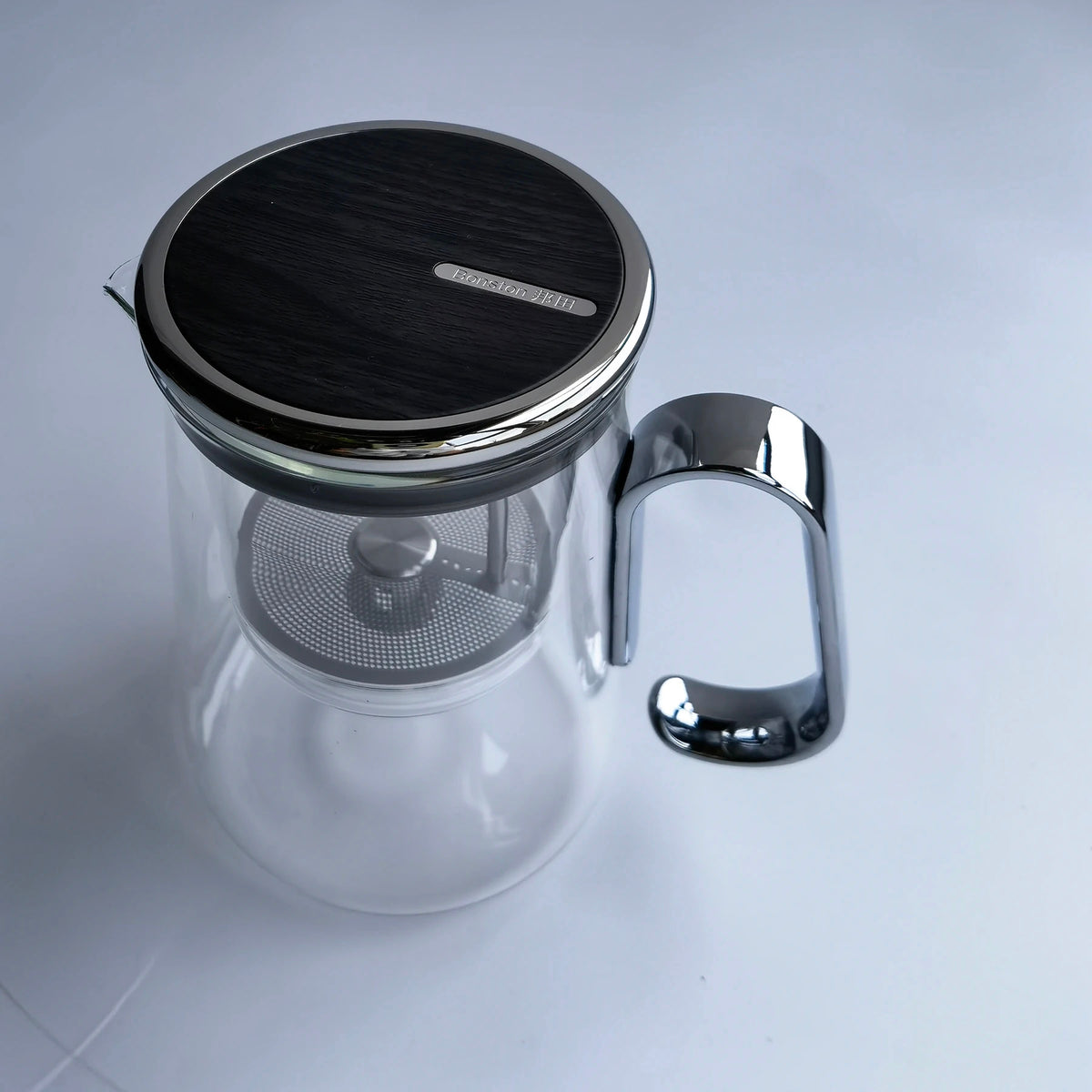 Bonston-Integrated Glass Teapot with One-Touch Tea Strainer, Heat-Resistant glassTeapots, 700ml (23.67oz)
