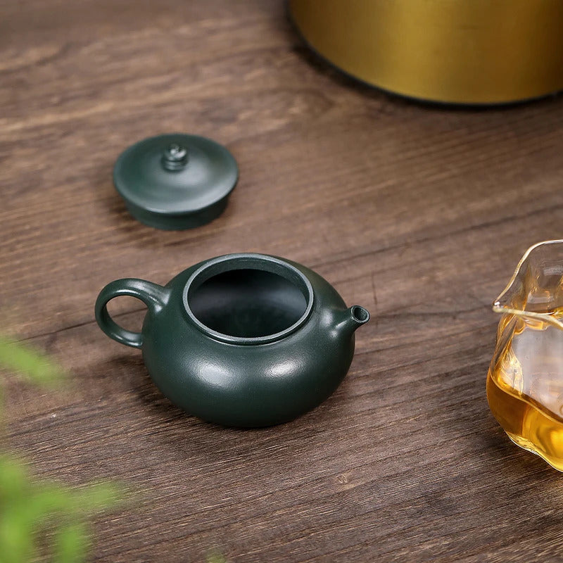 SteepCode Yixing "Breathing Clay" Teapot - 180ml Artisan-Crafted Green Ore Masterpiece, Zisha Teapot