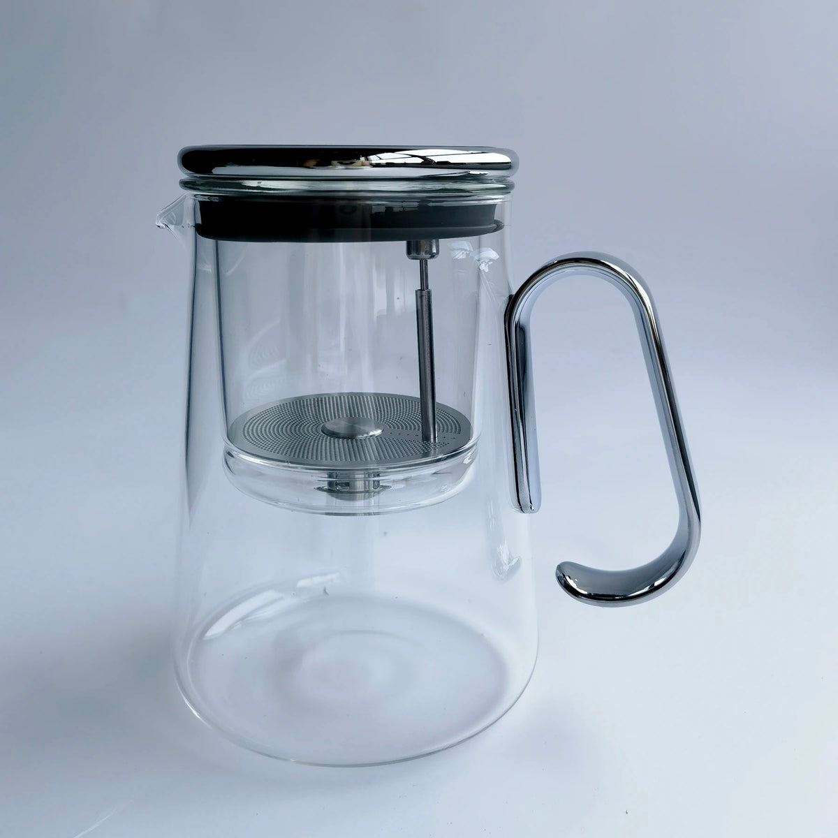 Bonston-Integrated Glass Teapot with One-Touch Tea Strainer, Heat-Resistant glassTeapots, 700ml (23.67oz)