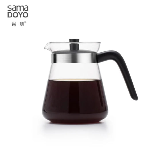 SAMADOYO Kaffee-Sharing-Kanne, tragbares Kaffee-Tropfset, Reise-Kaffee-Werkzeug mit Filterkaffeekanne, Glaskaffeekanne