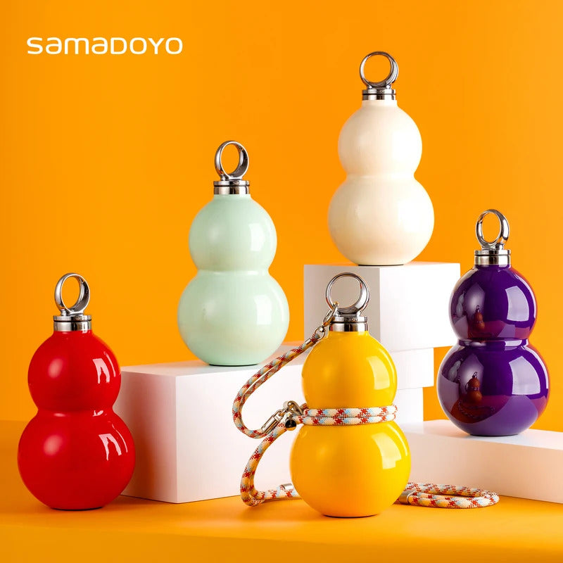SAMADOYO-6 Hour Insulated Tumbler | Gourd Shape with Straw | Exclusive Design, 520ml