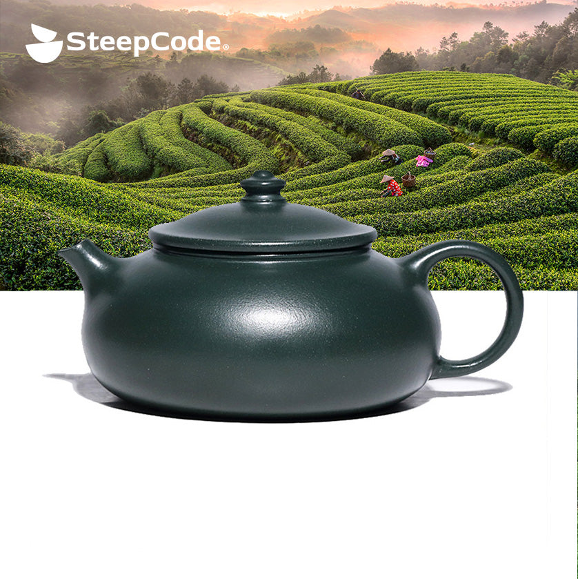 SteepCode Yixing "Breathing Clay" Teapot - 180ml Artisan-Crafted Green Ore Masterpiece, Zisha Teapot