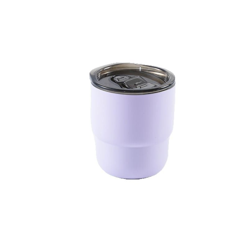 Glossy Fashionable Colors 304 Stainless Steel Double-Wall Vacuum Insulated Coffee Tumbler with Lid - 255ml, Portable Travel Mug for Hot & Cold Beverages