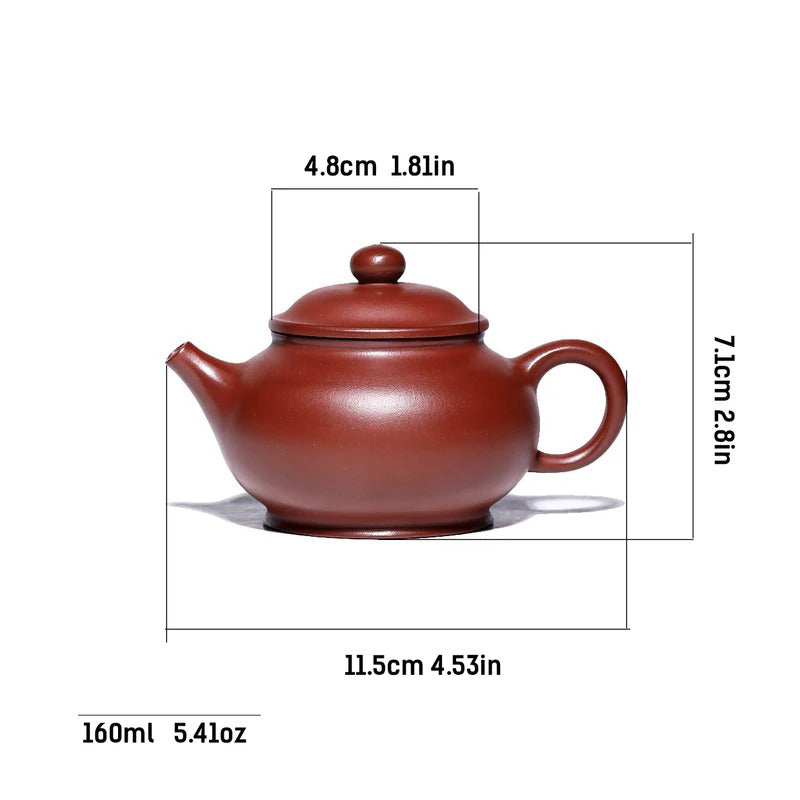 Yixing "Breathing Teapot" – 160ml Zhu Ni Clay Masterpiece, Artisan Teapot, Zisha Teapot