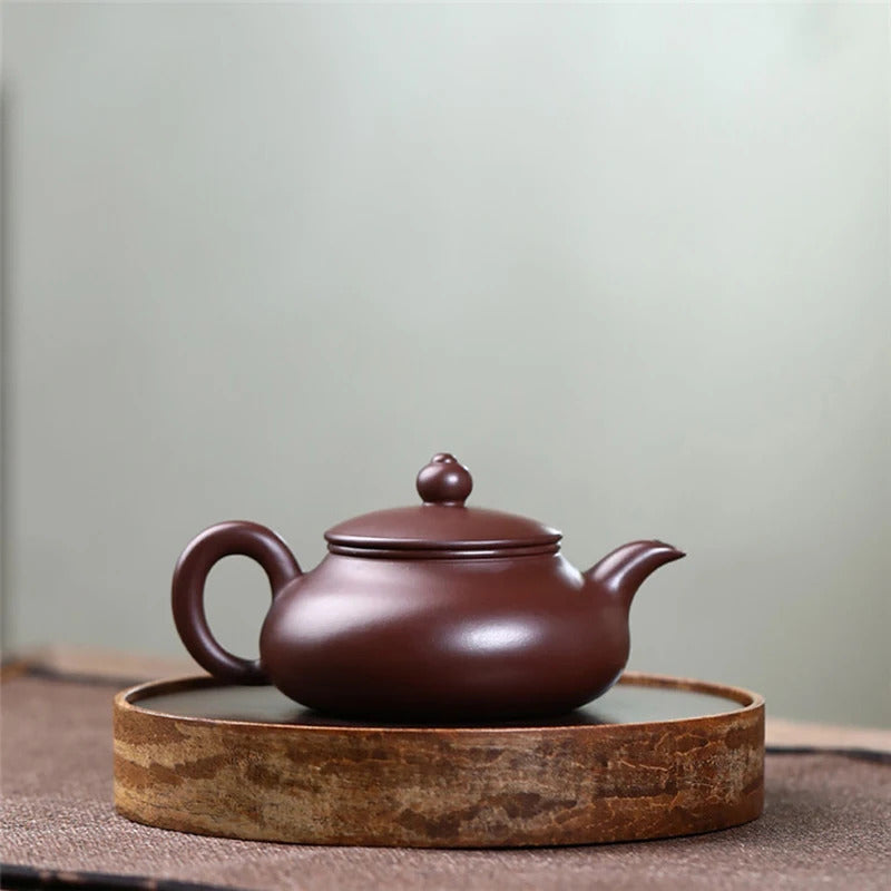 SteepCode Yixing "Breathing Teapot" – 160ml Zhu Ni Clay Masterpiece, Artisan Teapot, Zisha Teapot