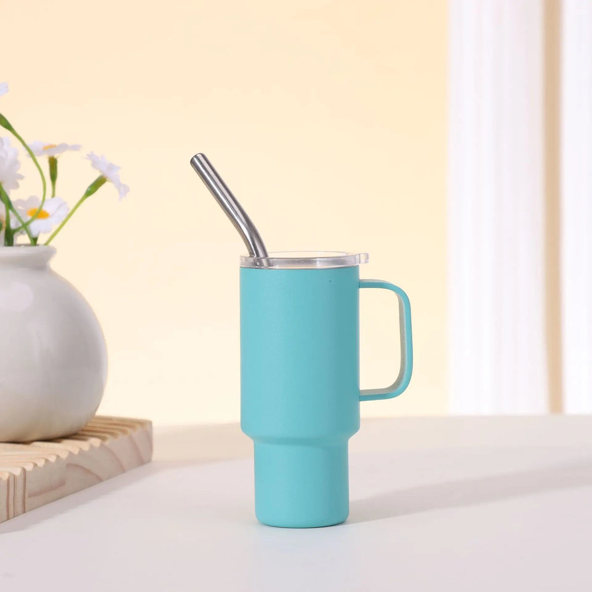 Stainless steel straw insulated cup, mini liquor glass, portable wine glass, small party glass, 2 ounces