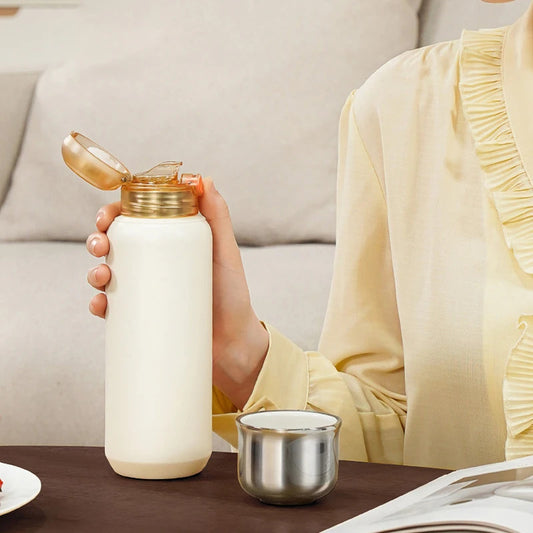 530ml Stainless Steel Vacuum Tumbler with Ceramic-Coated Interior & Detachable Tea Infuser