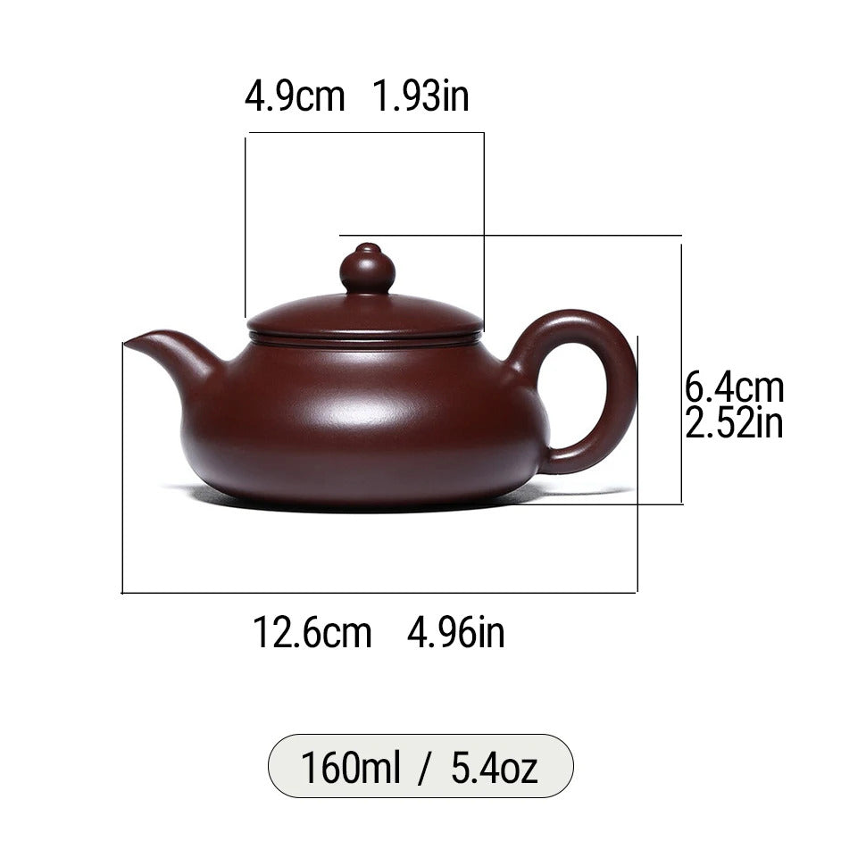 SteepCode Yixing "Breathing Teapot" – 160ml Zhu Ni Clay Masterpiece, Artisan Teapot, Zisha Teapot