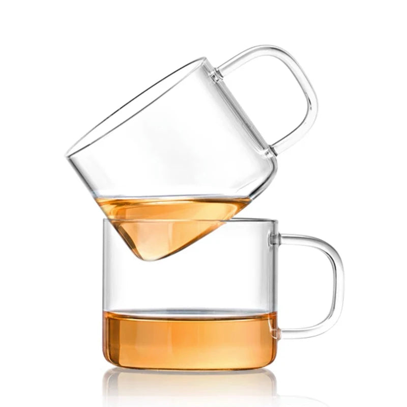 SAMADOYO Thickened heat-resistant glass kungfu tea cup, Baijiu cup, small cup, tea belt, transparent glass water