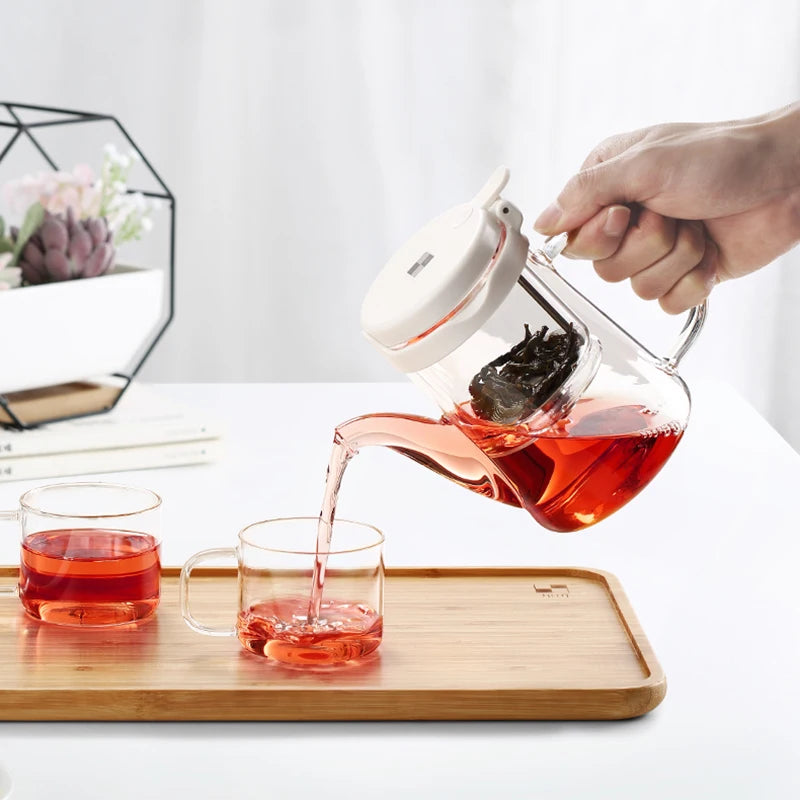 SAMADOYO élégante tasse isolation séparation bulle théière en verre résistant à la chaleur théière simple filtre tasse à thé