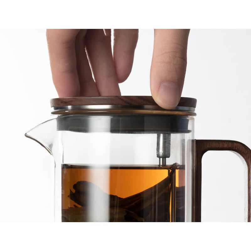 SAMADOYO Elegante Tasse Isolierung Trennung Blase Teekanne Hitzebeständige Glasteekanne Einfache Filterteetasse 500ml