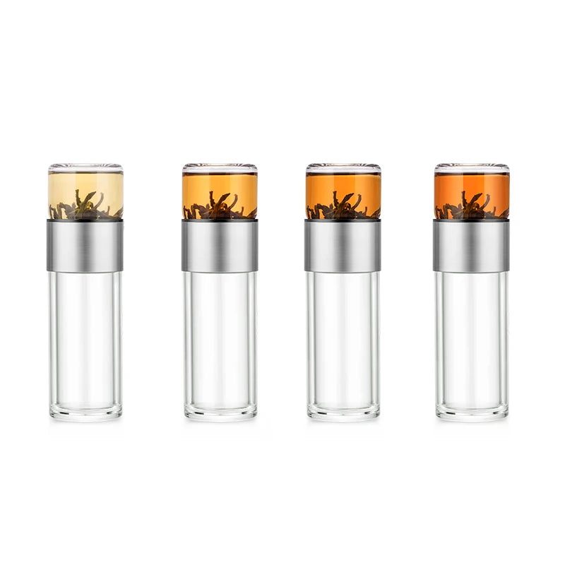 SAMADOYO Tea separation, heat-resistant glass brewing, tea filtration, portable cup, outdoor portable travel vehicle water cup
