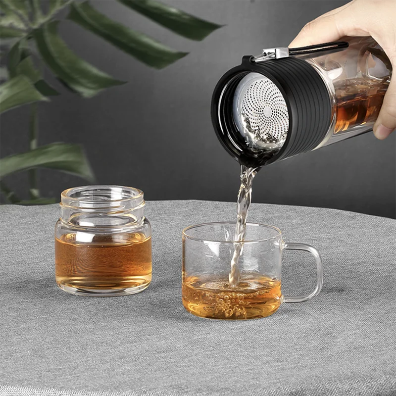 SAMADOYO Tea separation, heat-resistant glass brewing, tea filtration, portable cup, outdoor portable travel vehicle water cup