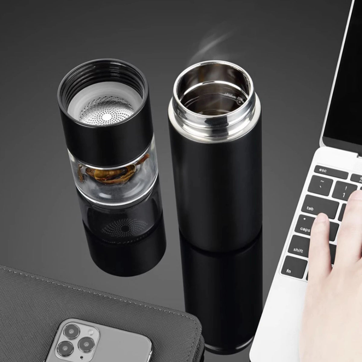 SAMADOYO Tea separation, heat-resistant glass brewing, tea filtration, portable cup, outdoor portable travel vehicle water cup