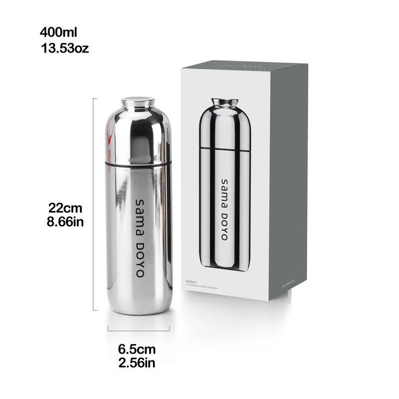 Samadoyo 400ml "Little Cannon" Thermal Tumbler - Ceramic Coated, 8H Hot/6H Cold, Titanium Filter & Magnetic Cup