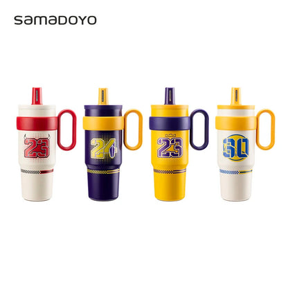 Basketball-Themed Print Tumbler, 316L Stainless Steel Double-Walled Vacuum Insulated Cup, 700ml