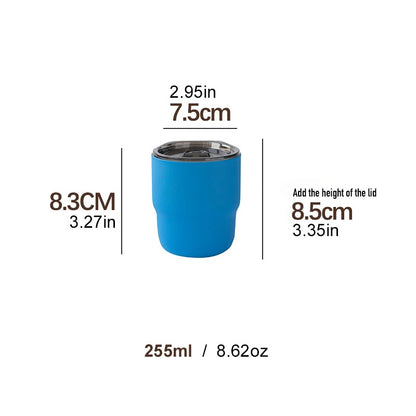 Kaffeetasse aus Edelstahl SUS304, doppelschichtige, vakuumisolierte Thermostasse, Getränketasse, geeignet für Männer und Frauen, 12 Farben 