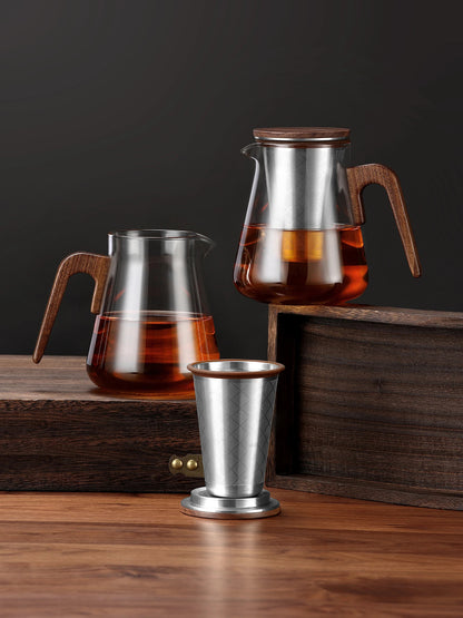 Bonston Heat-Resistant Glass Teapot with 304 Stainless Steel Filter