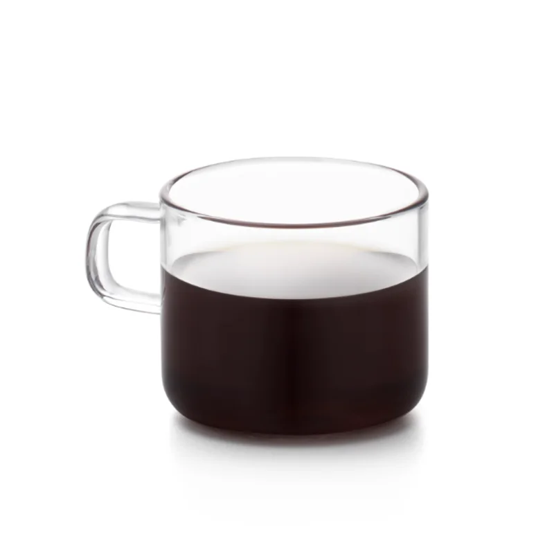 Portable Pour Over Stainless Steel Coffee Filter Cup - SAMADOYO Personal Coffee Mug with Glass Cup Stand