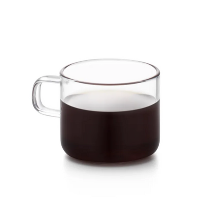 Portable Pour Over Stainless Steel Coffee Filter Cup - SAMADOYO Personal Coffee Mug with Glass Cup Stand