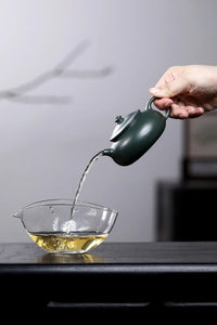 SteepCode Yixing "Breathing Clay" Teapot - 180ml Artisan-Crafted Green Ore Masterpiece, Zisha Teapot