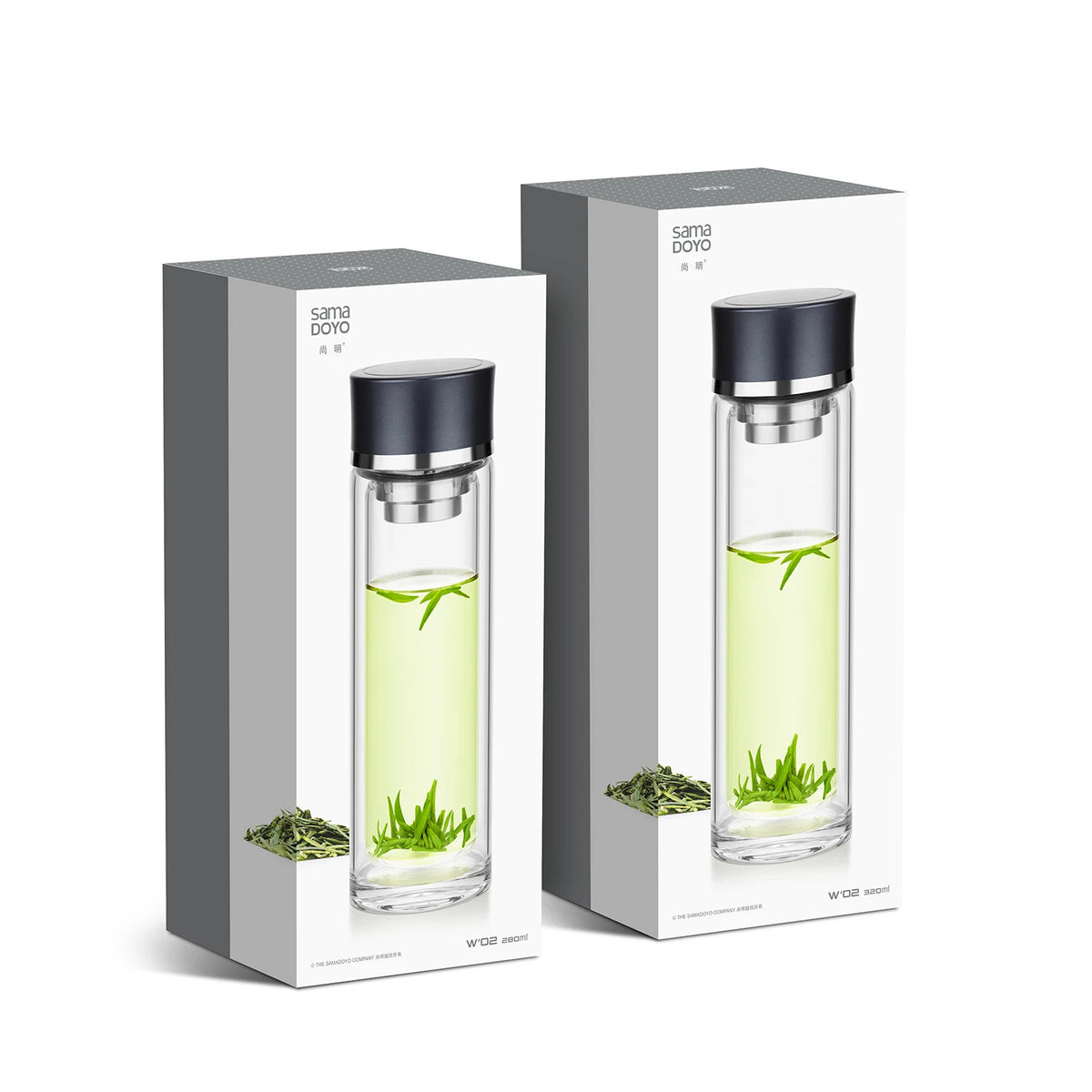 Samadoyo-Double-Wall Heat-Resistant Travel Tea Infuser, Tea cup, Leak-Proof & Stylish Design