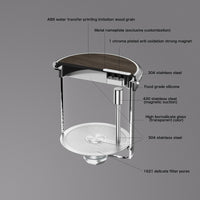 Bonston-Integrated Glass Teapot with One-Touch Tea Strainer, Heat-Resistant glassTeapots, 700ml (23.67oz)