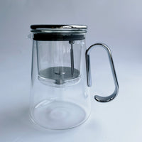 Bonston-Integrated Glass Teapot with One-Touch Tea Strainer, Heat-Resistant glassTeapots, 700ml (23.67oz)