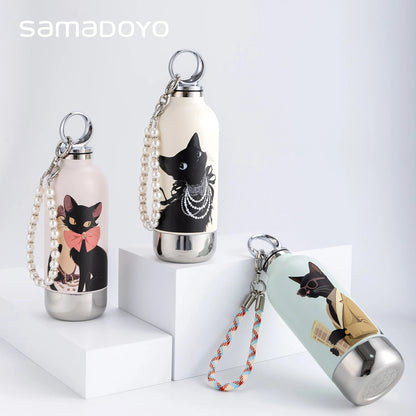 SAMADOYO-6 Hour Insulated Glass with Straw and Cup | Fashionable and unique 360ml