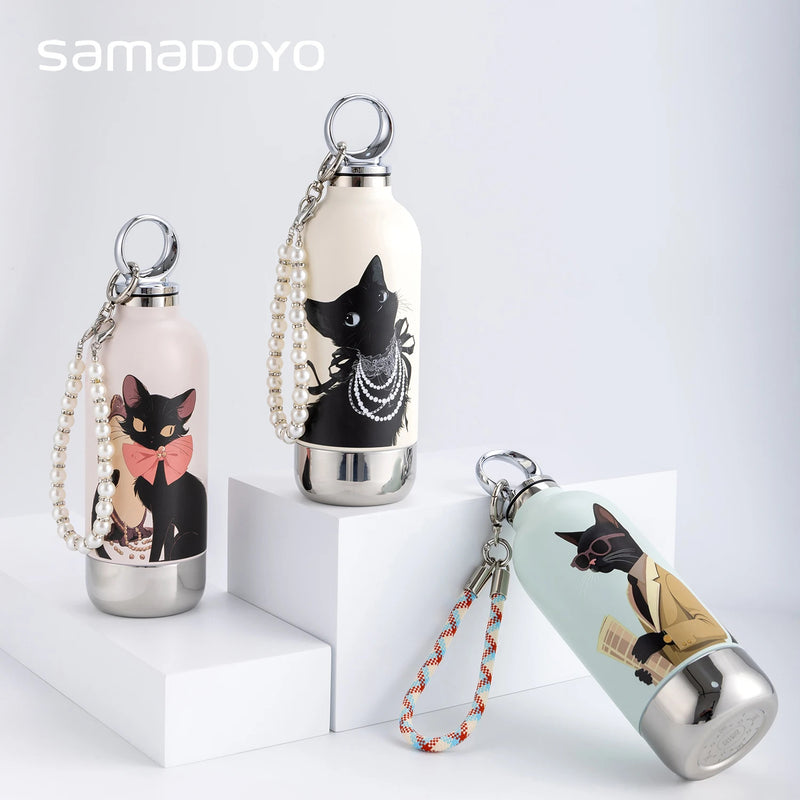 SAMADOYO-6 Hour Insulated Glass with Straw and Cup | Fashionable and unique 360ml