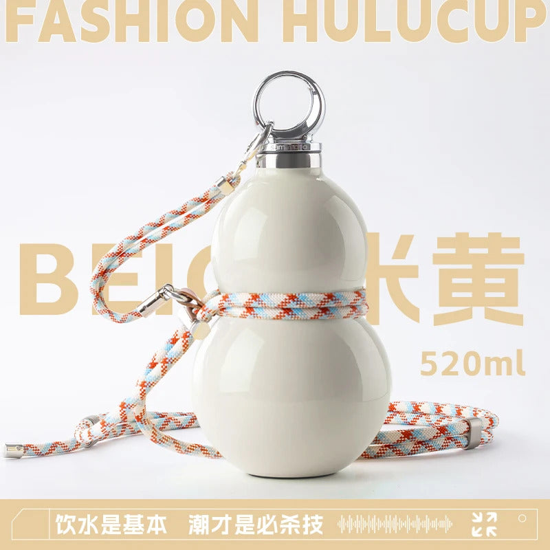 SAMADOYO-6 Hour Insulated Tumbler | Gourd Shape with Straw | Exclusive Design, 520ml