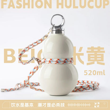 SAMADOYO-6 Hour Insulated Tumbler | Gourd Shape with Straw | Exclusive Design, 520ml
