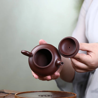 SteepCode Yixing "Breathing Teapot" – 160ml Zhu Ni Clay Masterpiece, Artisan Teapot, Zisha Teapot