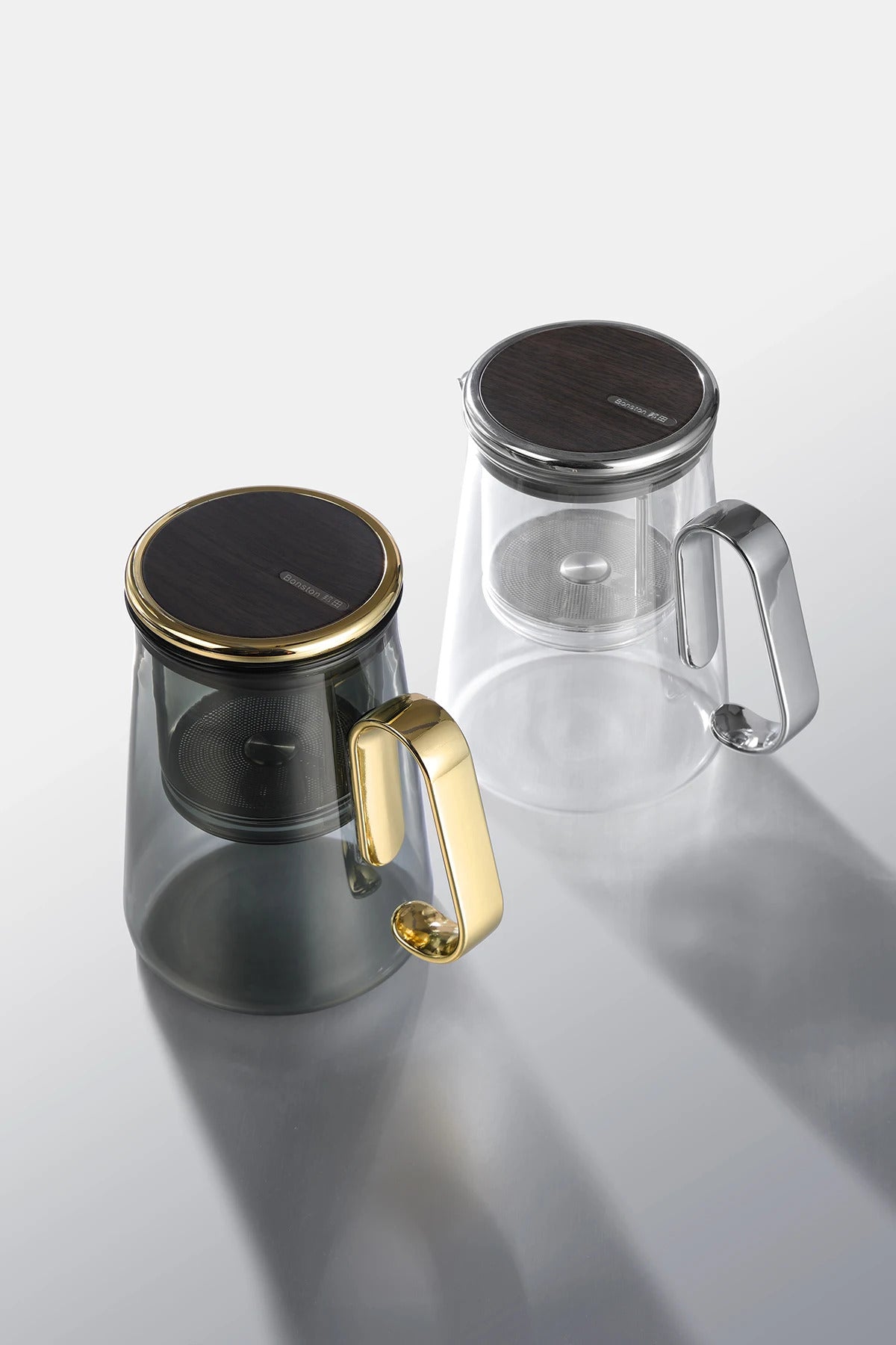 Bonston-Integrated Glass Teapot with One-Touch Tea Strainer, Heat-Resistant glassTeapots, 700ml (23.67oz)