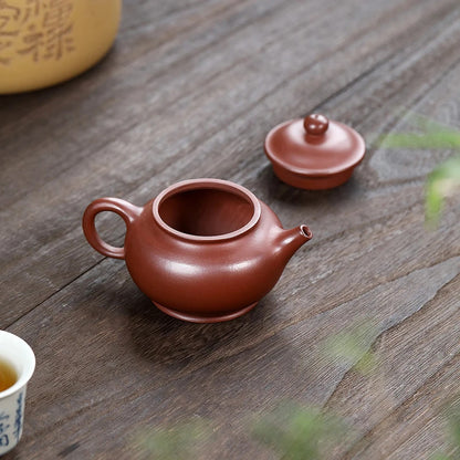 Yixing "Breathing Teapot" – 160ml Zhu Ni Clay Masterpiece, Artisan Teapot, Zisha Teapot