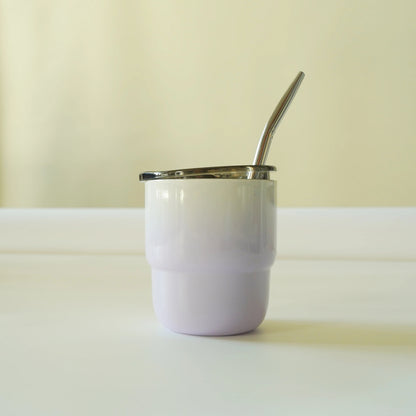 304 Stainless Steel Double-Wall Vacuum Insulated Cup, Coffee Mug, Yerba Mate Cup with Straw, 255ml