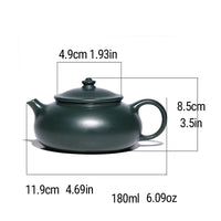 SteepCode Yixing "Breathing Clay" Teapot - 180ml Artisan-Crafted Green Ore Masterpiece, Zisha Teapot