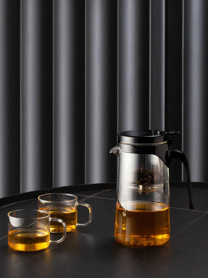 Samadoyo - Integrated Teapot with One-Touch Strainer, Heat-Resistant Glass (500ml/700ml)