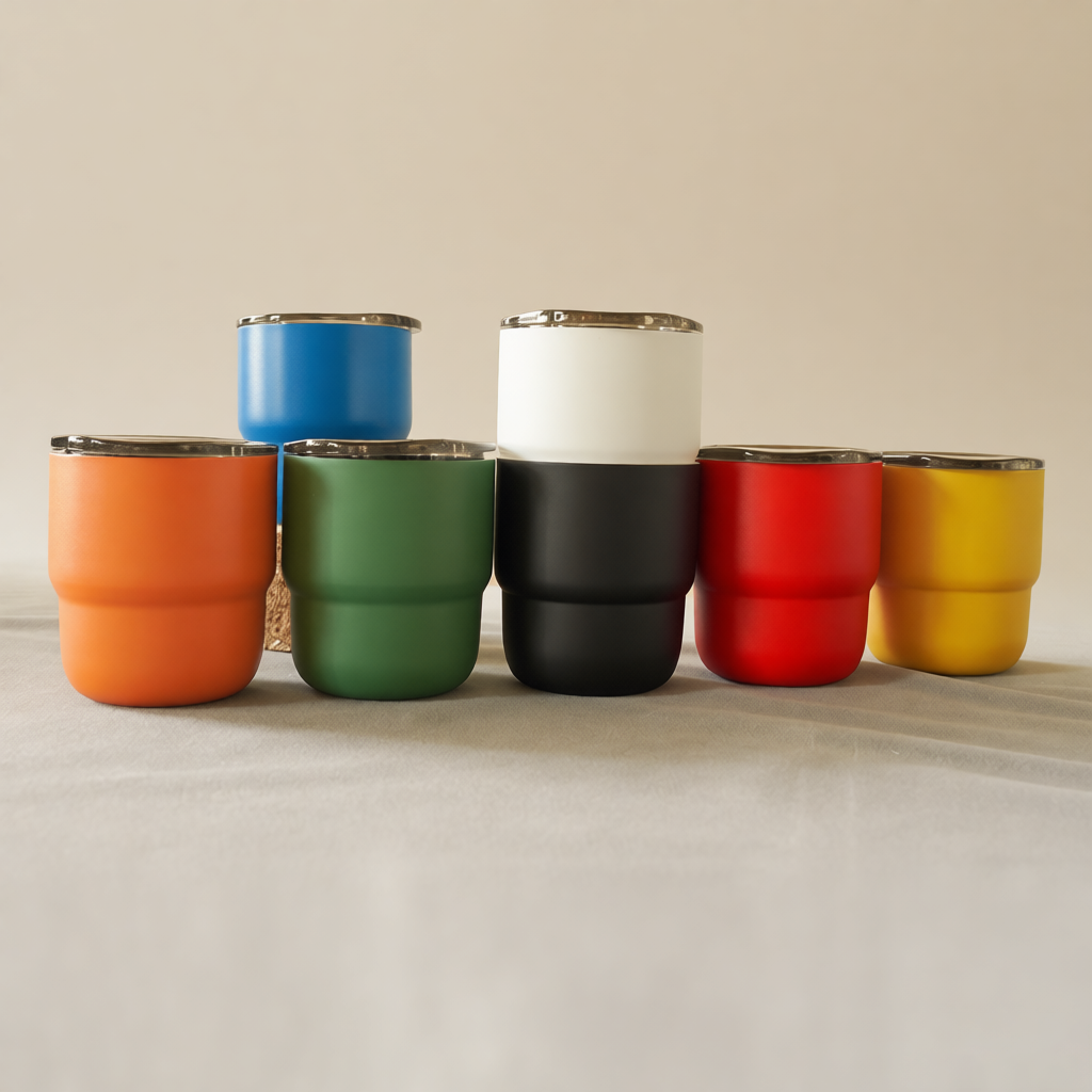 Kaffeetasse aus Edelstahl SUS304, doppelschichtige, vakuumisolierte Thermostasse, Getränketasse, geeignet für Männer und Frauen, 12 Farben 