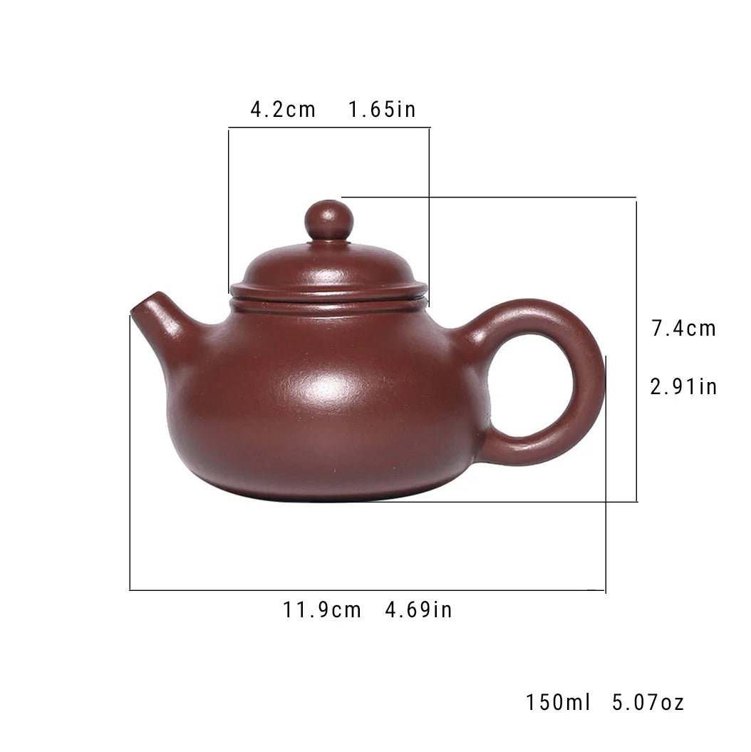 Yixing "Breathing Teapot" – 150ml Zhu Ni Clay Masterpiece, Artisan Teapot, Zisha Teapot