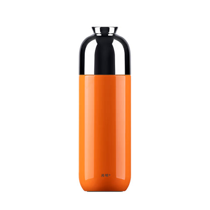 Tea Infuser Thermos Mug, Titanium Coated 316L Steel, 12.5 oz