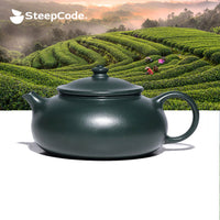 SteepCode Yixing "Breathing Clay" Teapot - 180ml Artisan-Crafted Green Ore Masterpiece, Zisha Teapot