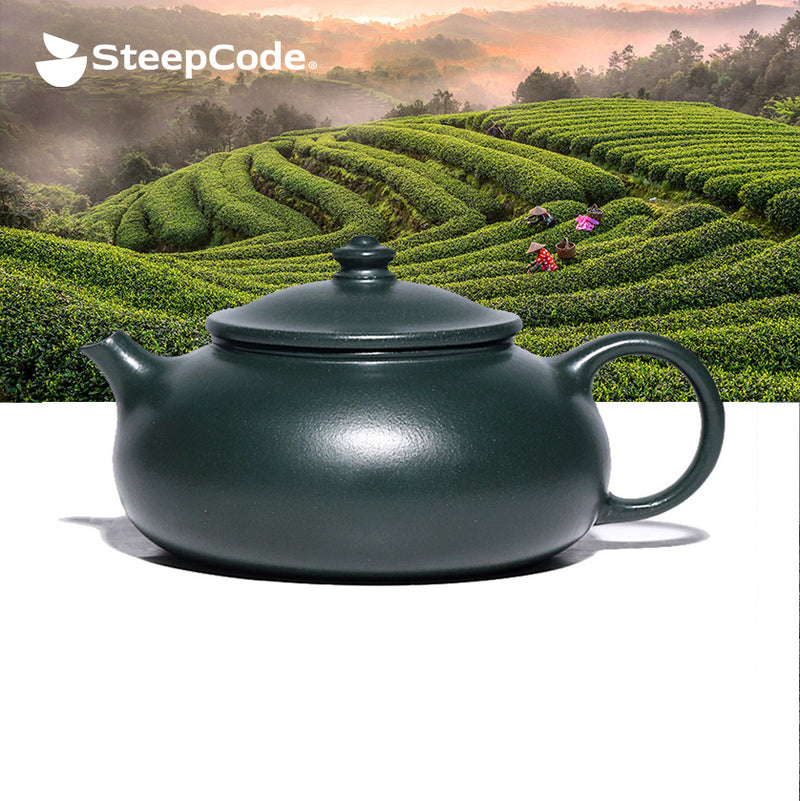 SteepCode Yixing "Breathing Clay" Teapot - 180ml Artisan-Crafted Green Ore Masterpiece, Zisha Teapot