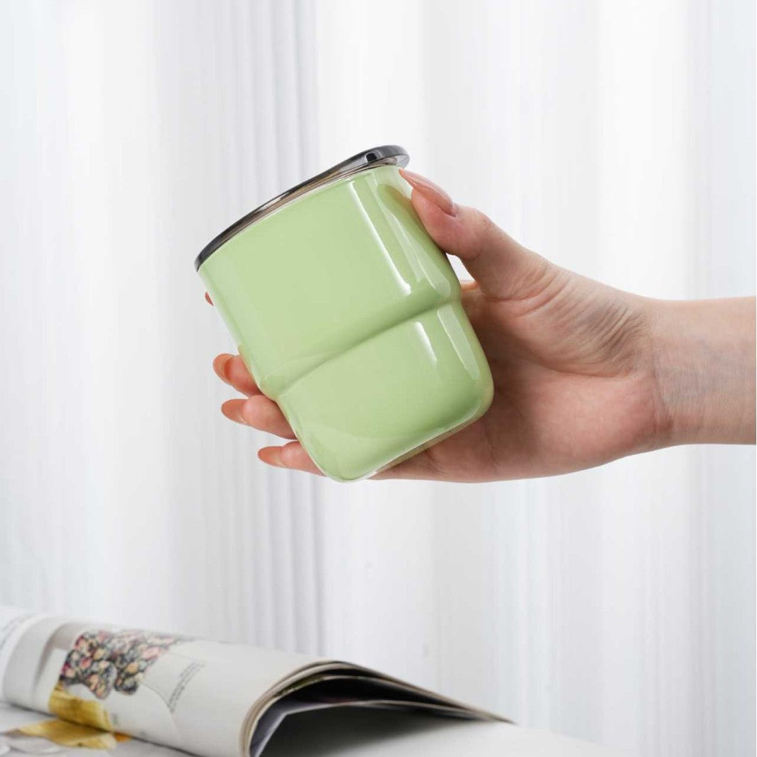 Glossy Fashionable Colors 304 Stainless Steel Double-Wall Vacuum Insulated Coffee Tumbler with Lid - 255ml, Portable Travel Mug for Hot & Cold Beverages