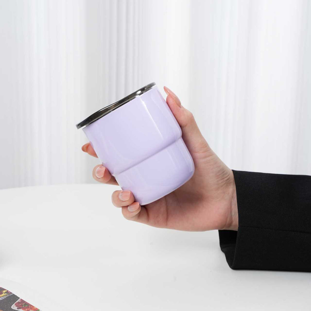 Glossy Fashionable Colors 304 Stainless Steel Double-Wall Vacuum Insulated Coffee Tumbler with Lid - 255ml, Portable Travel Mug for Hot & Cold Beverages