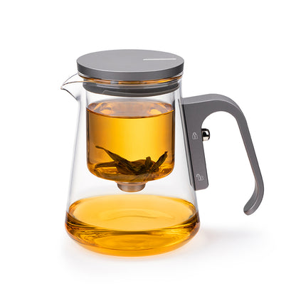 Magnetic Glass Teapot with Aluminum Lid, 27 oz