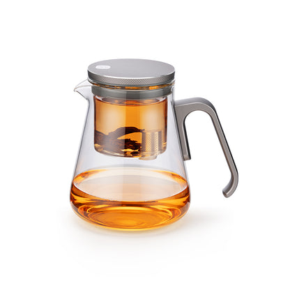 Magnetic Glass Teapot, Wood-Grain Lid, 3 Colors, 27 oz