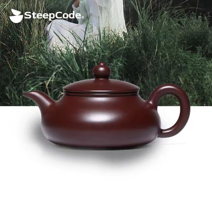 SteepCode Yixing "Breathing Teapot" – 160ml Zhu Ni Clay Masterpiece, Artisan Teapot, Zisha Teapot